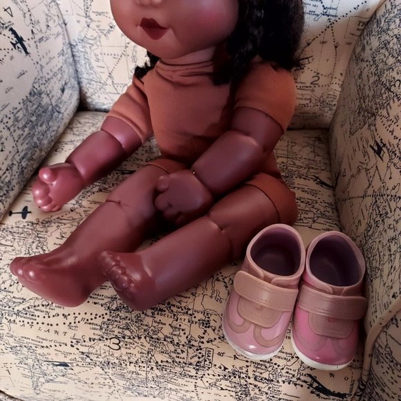 Vtg Eegee Goldberger Doll African American Girl Doll 21" - Picture 7 of 11